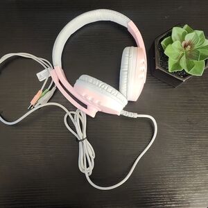 Pink and Grey Headphones